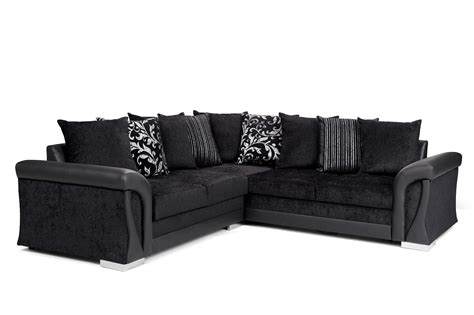 Buy Black Corner Sofa bed with storage crushed velvet fabric | Corner Sofa with Bed and Storage ...