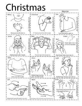 Sign Language Flashcards – Christmas | Sign language, Asl sign language ...