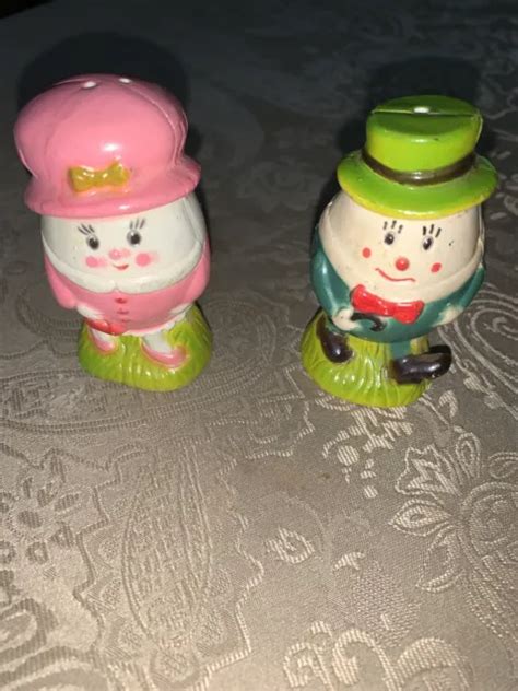 VINTAGE MR AND Mrs Humpty Dumpty Salt and Pepper Shakers $8.00 - PicClick