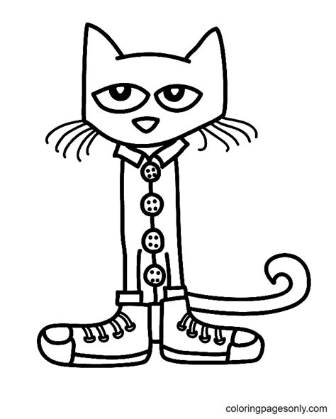 Pete The Cat Coloring Pages Printable for Free Download