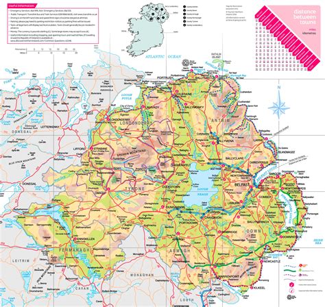 Detailed map of Northern Ireland