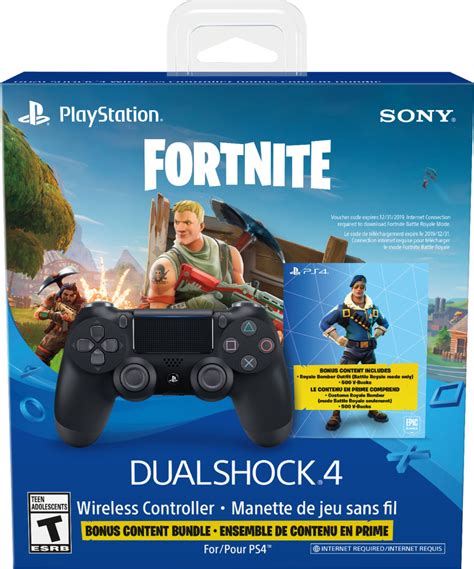 Best Buy: Sony Dual Shock 4 Wireless Controller Fortnite Bonus Bundle Jet Black 3003641