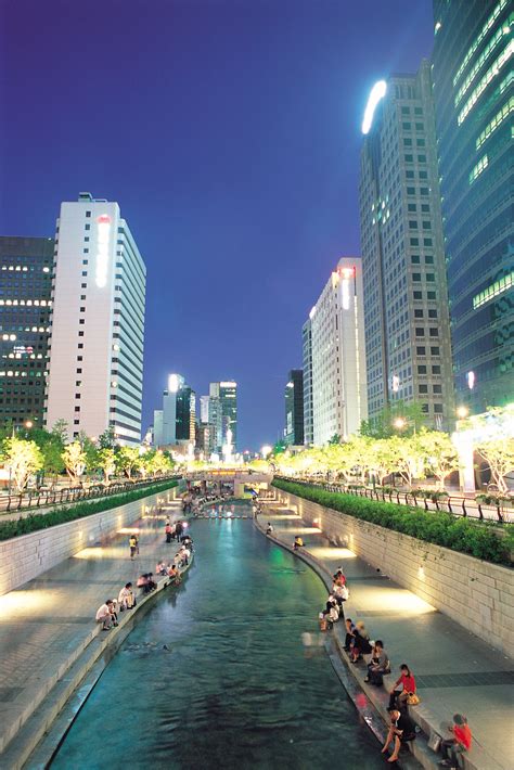 Cheonggyecheon Stream in Seoul Seoul Korea Travel, South Korea Seoul ...