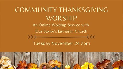 2020 Thanksgiving Worship Service - Brought to you by Clumbia Falls UMC and Our Savior's ...