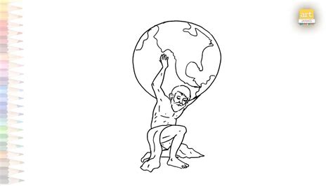 Atlas Mythology Drawing