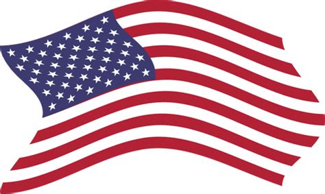 American flag on a windy day | Public domain vectors