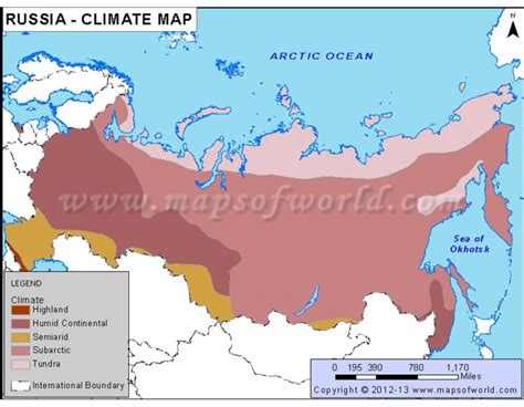 Buy Russia Climate Map