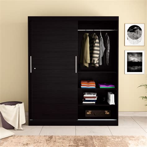 Buy Godrej Terra Sliding Door Wardrobe (1600W) - 2 Door in Brown Colour | Godrej Interio