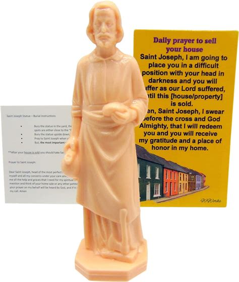 St Joseph Statue Home Selling Kit With Magnetic Holy Card for - Etsy