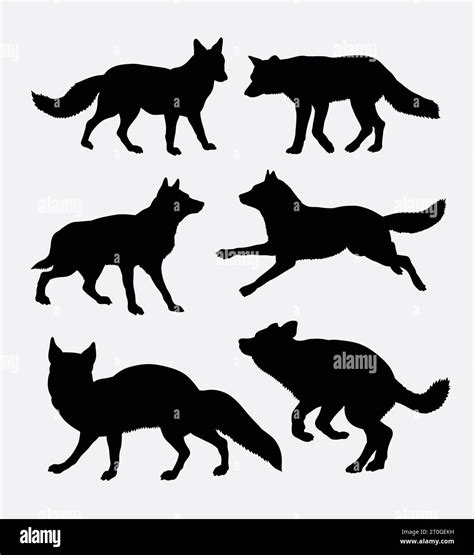 fox wild animal silhouette Stock Vector Image & Art - Alamy