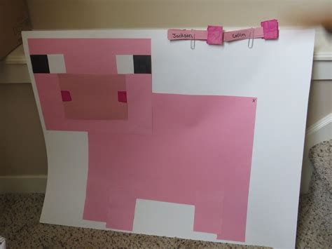 Pin the tail on the Minecraft Pig 7th Birthday, Bday, Nonprofit Fundraising, Minecraft Party ...