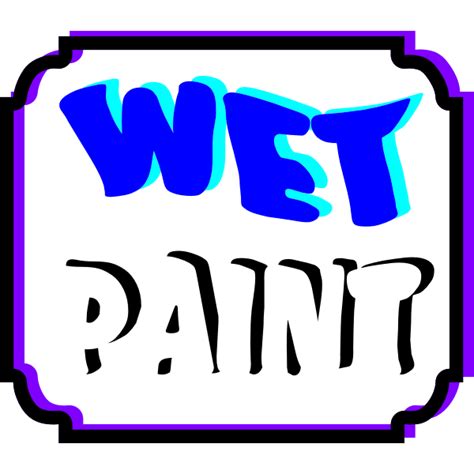 Wet paint vector sign | Free SVG