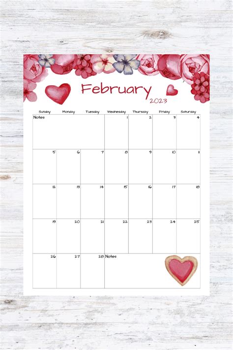 Fillable/editable February Calendar February 2023 (Instant Download) - Etsy