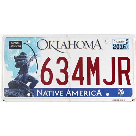 2016 Oklahoma #634MJR | Old OK License Plates