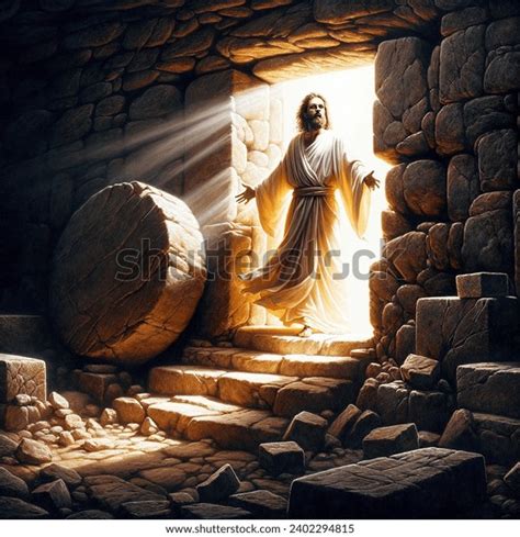 Jesus Resurrected Inside Grave AI-generated image 2402294815 | Shutterstock