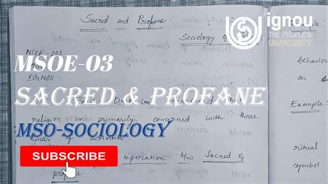 SACRED AND PROFANE // DURKHEIM EMILE // SOCIOLOGY #explanation #ignou #sociology #upsc #mso #ias ...