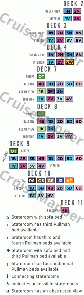 Serenade Of The Seas deck 8 plan | CruiseMapper