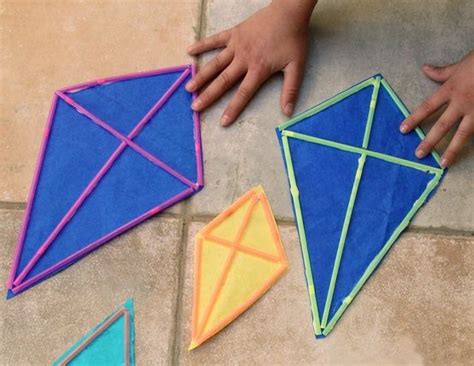 Kites craft with straws, easy! | Straw crafts, Kite making, Kites craft