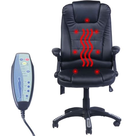 Best Homcom Executive Ergonomic Heated Vibrating Massage Office Chair- Brown – Home Easy