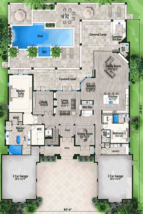 Plan 86016BW: Five Bedroom Florida House Plan | Florida house plans ...