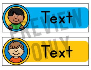 Editable Name Tags/Labels Kids Theme - Made By Teachers