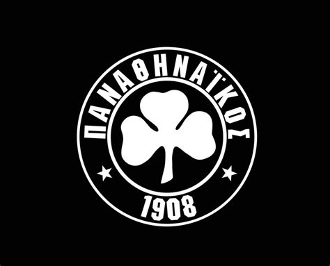 Panathinaikos Athen Club Logo Symbol White Greece League Football Abstract Design Vector ...