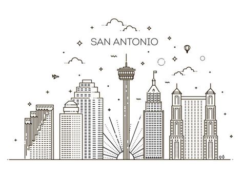 Best San Antonio Skyline Illustrations, Royalty-Free Vector Graphics & Clip Art - iStock