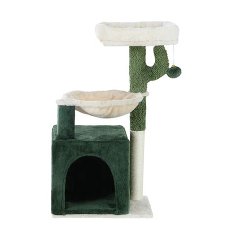 Cat Tree Tower Scratching Post Wood Condo Bed Toys House 78cm