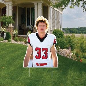 Custom Photo Football Player Yard Sign, Any Photo Sports Cutouts, Show ...