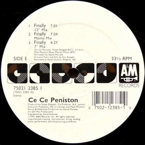 Ce Ce Peniston – Finally (1991, Vinyl) - Discogs