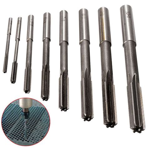 8pcs/set HSS H7 Machine Reamer Straight Shank Chucking Reamers Set ...