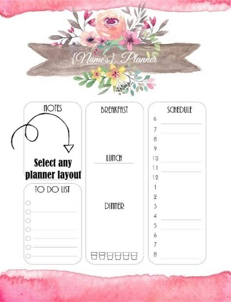 Free Daily Planner Template | Customize then Print