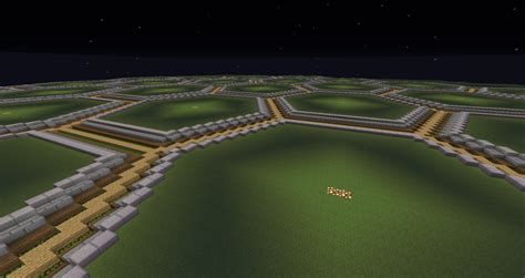 Hexagon Plot Array (31 Total Plots), Empty Minecraft Map