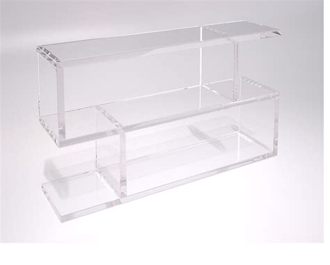 Clear Plexiglas acrylic shelving unit is manufactured in high quality clear Plexiglas acrylic ...