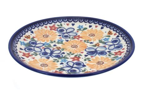 Blue Rose Polish Pottery Butterfly Dessert Plate - Walmart.com