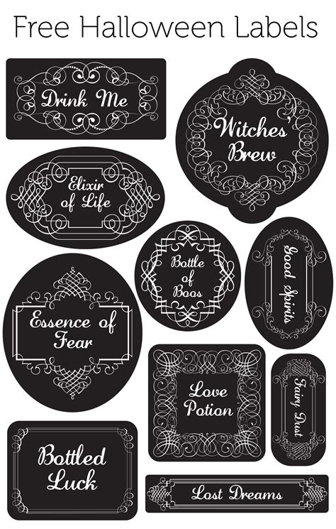 Halloween Jar Lables | Halloween labels free, Halloween jars, Halloween labels