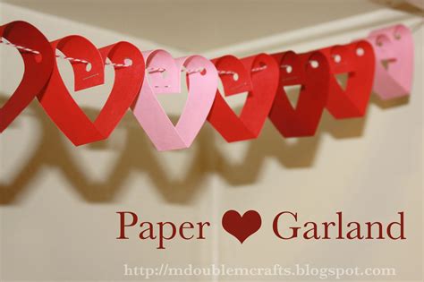 M double M: Paper heart garland (tutorial).