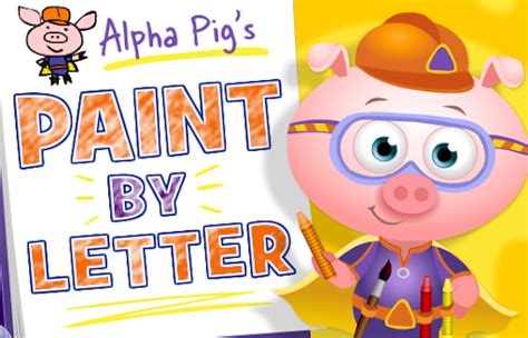 Free Online Kid Games: Super Why! Alpha Pig's Paint by Letter