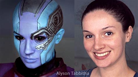 AVENGERS Nebula Makeup Transformation - Cosplay Tutorial - YouTube Halloween Cubicle, Alien ...