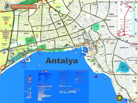 Antalya tourist map