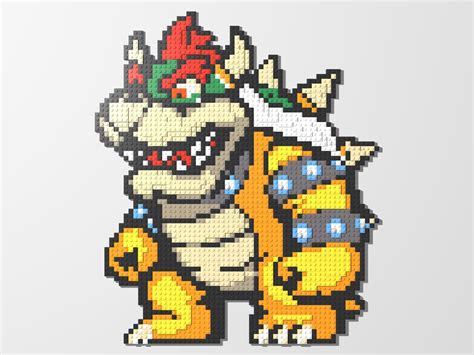 LEGO MOC Bowser Mosaic - Super Mario by chillervomtag | Rebrickable ...