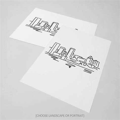 Baltimore Maryland Skyline Line Art Drawing Unframed Print - Etsy