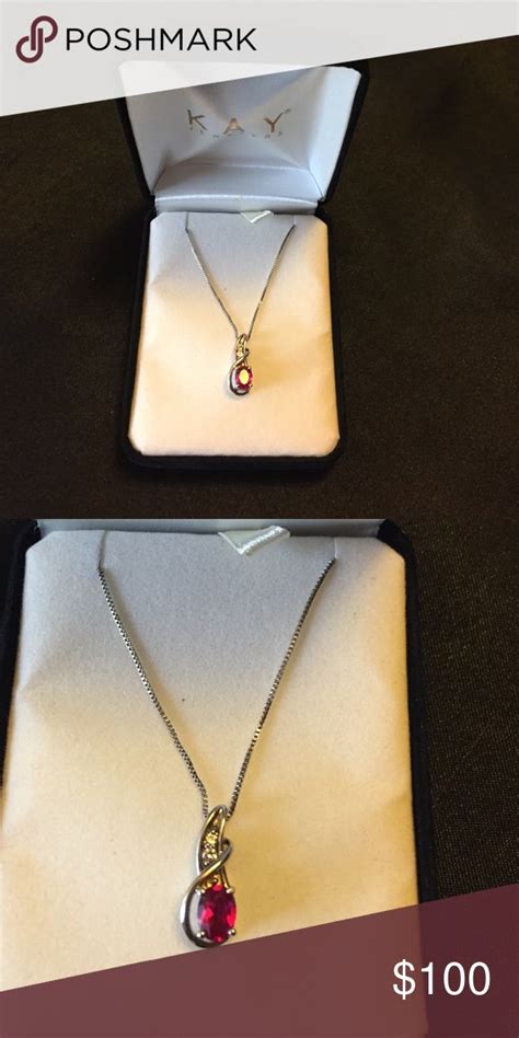 Sterling silver ruby necklace | Ruby necklace, Necklace, Sterling silver