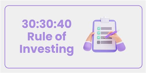 The 30:30:40 Rule of Investing | Sahre Bazzar