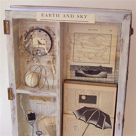 Assemblage Art Wooden Box / Joseph Cornell Tribute / Earth and Sky | Assemblage art, Joseph ...