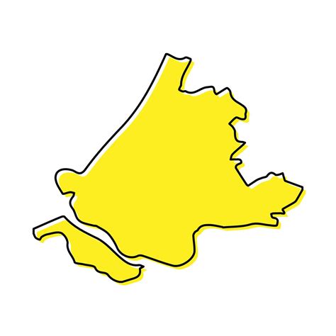 Simple outline map of South Holland is a province of Netherlands ...