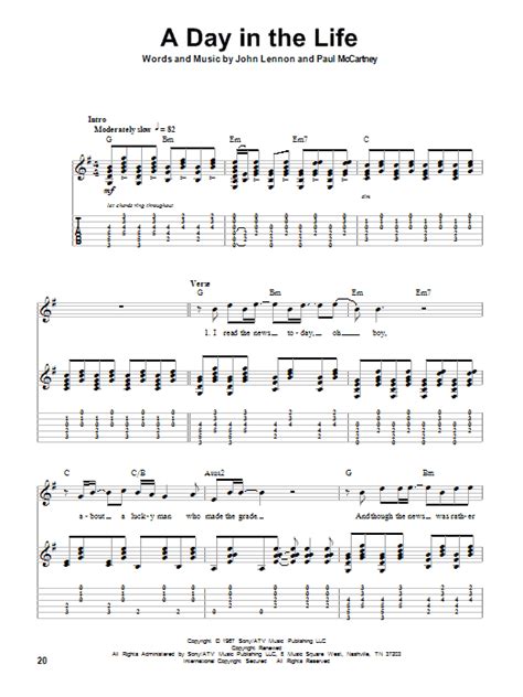 A Day In The Life by The Beatles - Guitar Tab Play-Along - Guitar Instructor