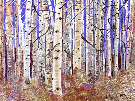 Aspen Eyes Painting by Marie Clark - Pixels