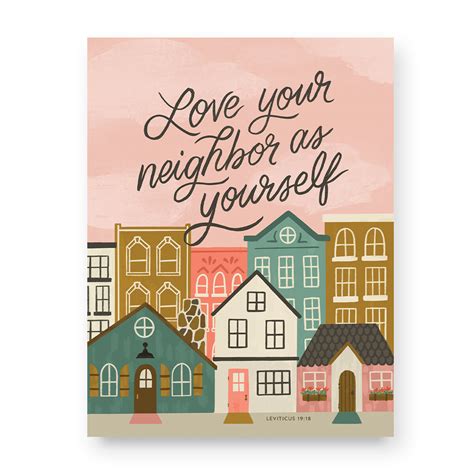 Love Your Neighbor Bible Verse Art Print — Naomi Paper Co.