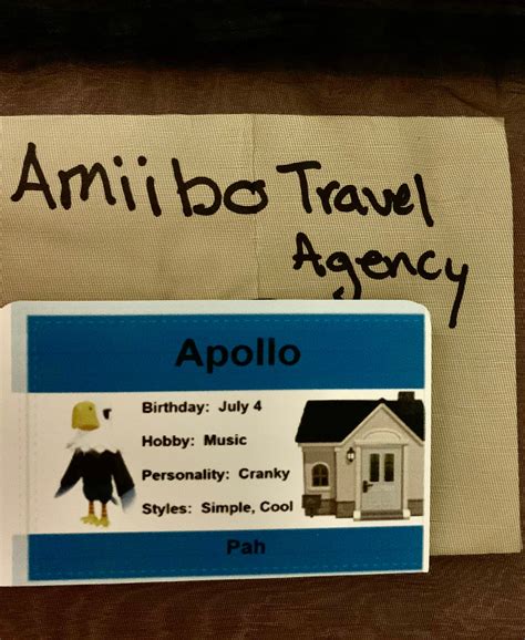 Animal Crossing Apollo Amiibo Card | Etsy